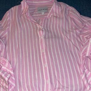 Lola River Pink Striped Women's Blouse